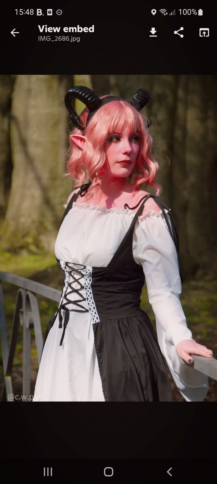 Tiefling cosplay, Ophalen of Verzenden, Zo goed als nieuw, Pak of Jurk