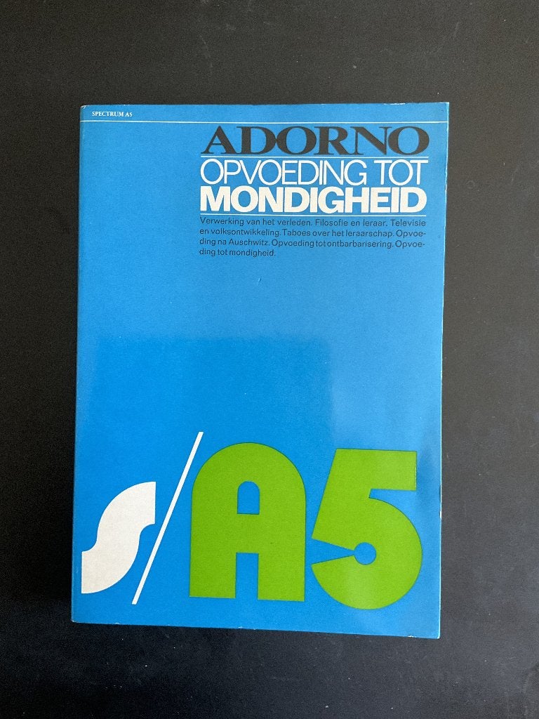 Opvoeding tot mondigheid, Boeken, Gelezen, Adorno, Ophalen of Verzenden, Cultuurfilosofie