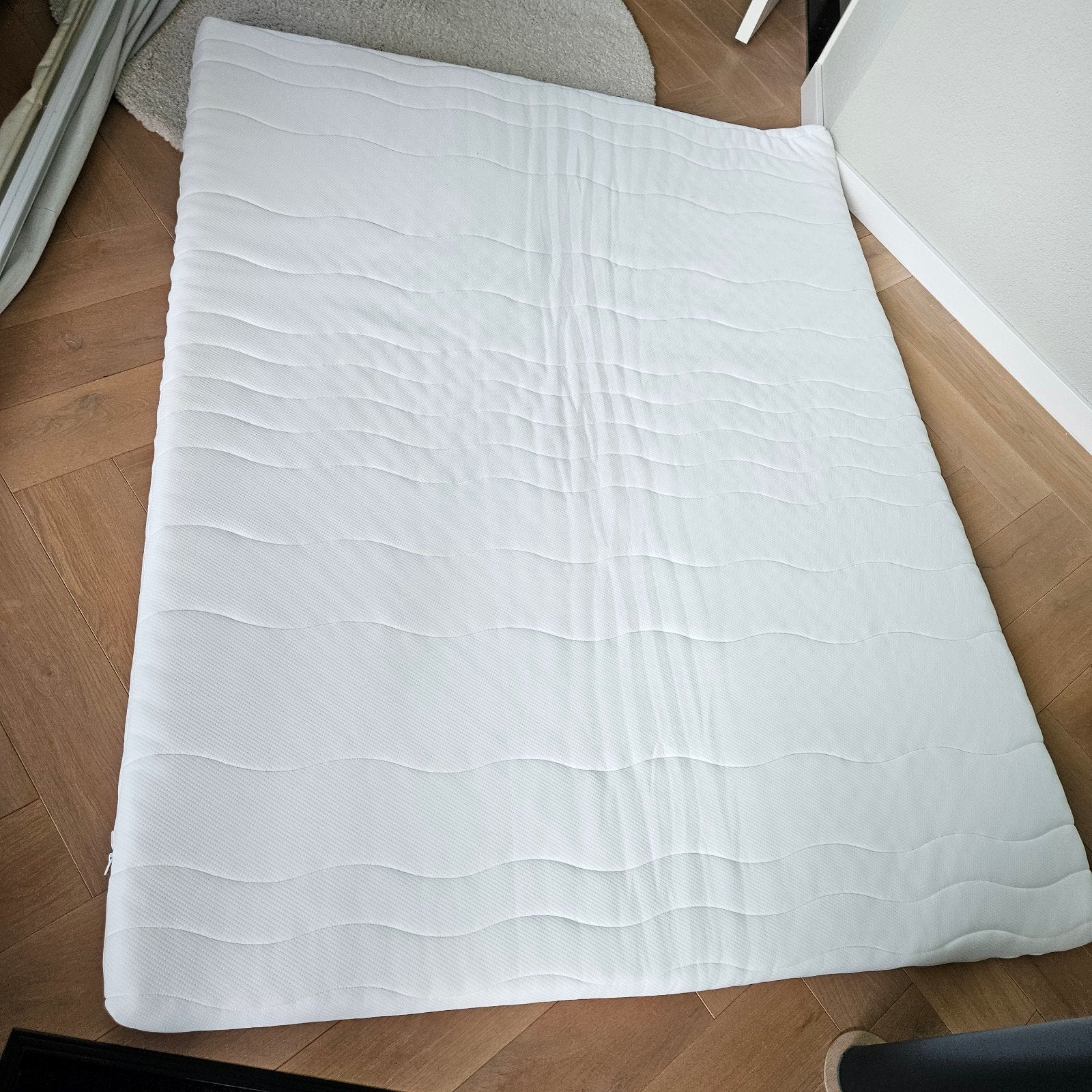 Topdekmatras (topper) comfort 200*160*6  amper gebruikt, Tweepersoons, Ophalen of Verzenden, Zo goed als nieuw, Matras