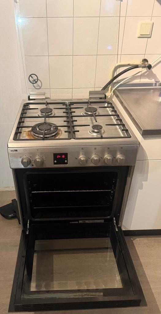 Fornuis met oven, Ophalen, Gebruikt, 60 cm of meer, 4 kookzones
