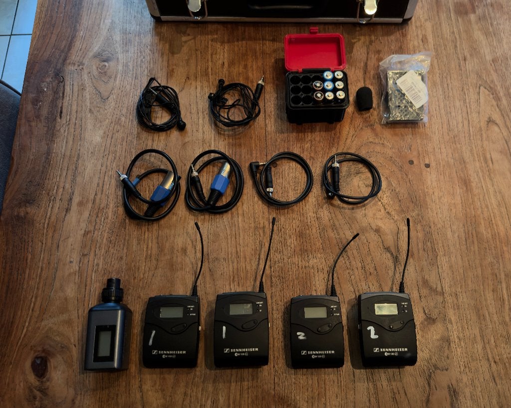 Sennheiser EW100 G3 zenderset 2x + ENG kit + ME 2 lav-micro, Ophalen of Verzenden, Zo goed als nieuw, Audio
