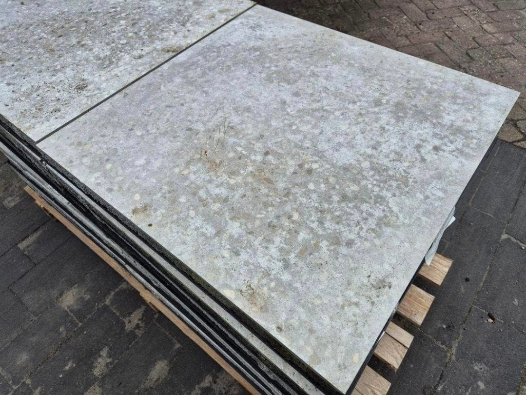 10,8m² grijs print geoceramica 60x60x4 terrastegel s-partij, Gecoat, Keramiek, Nieuw, Ophalen of Verzenden