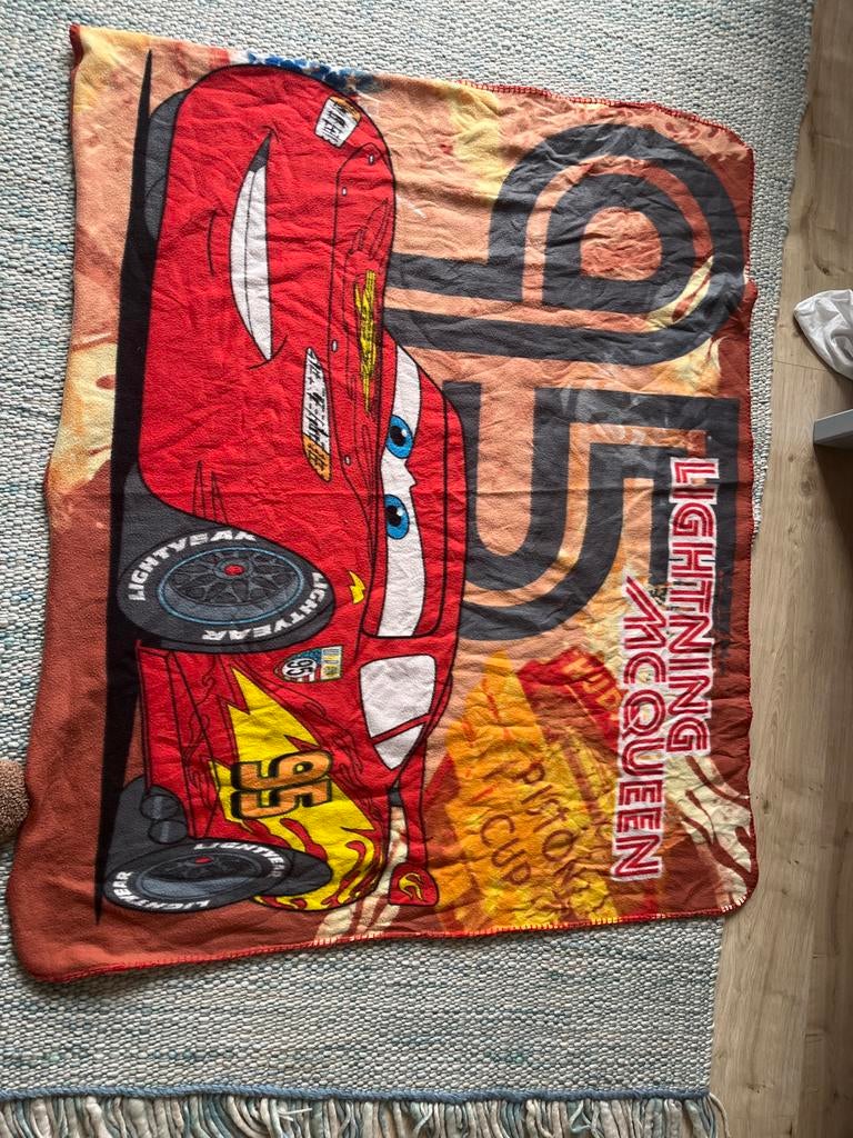Fleecedeken Cars Lightning McQueen, Kinderen en Baby's, Overige Kinderen en Baby's, Gebruikt, Ophalen of Verzenden
