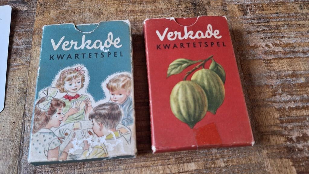 2 oude complete Verkade kwartetspellen, Verzamelen, Ophalen of Verzenden, Gebruikt, Kwartet(ten)