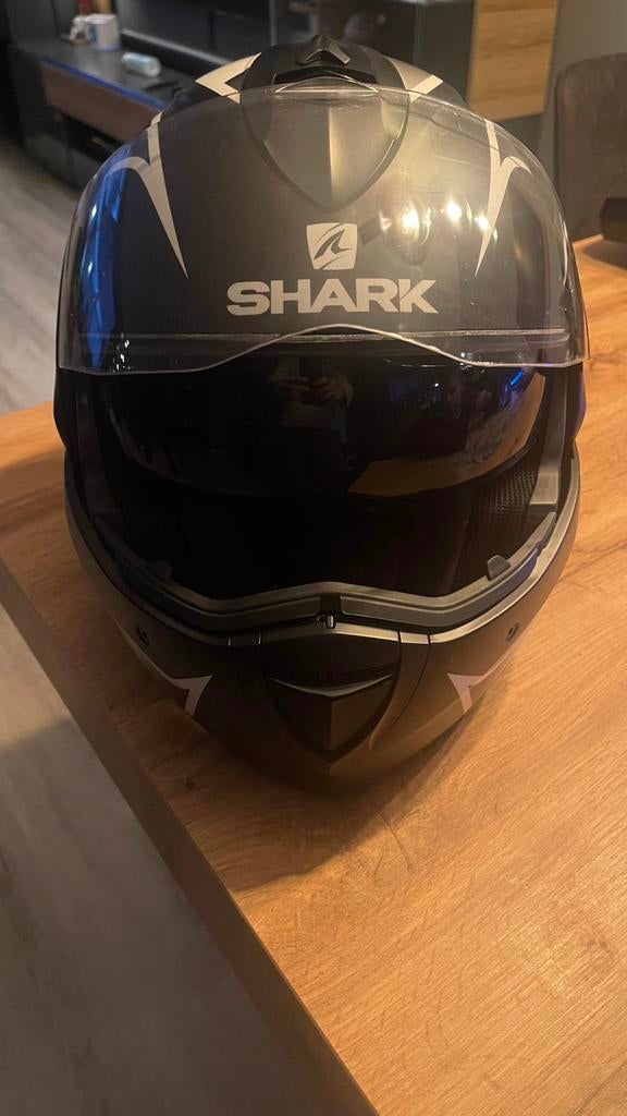Shark Evoline Starq Maat L, Motoren, Ophalen, Tweedehands, Systeemhelm, Shark