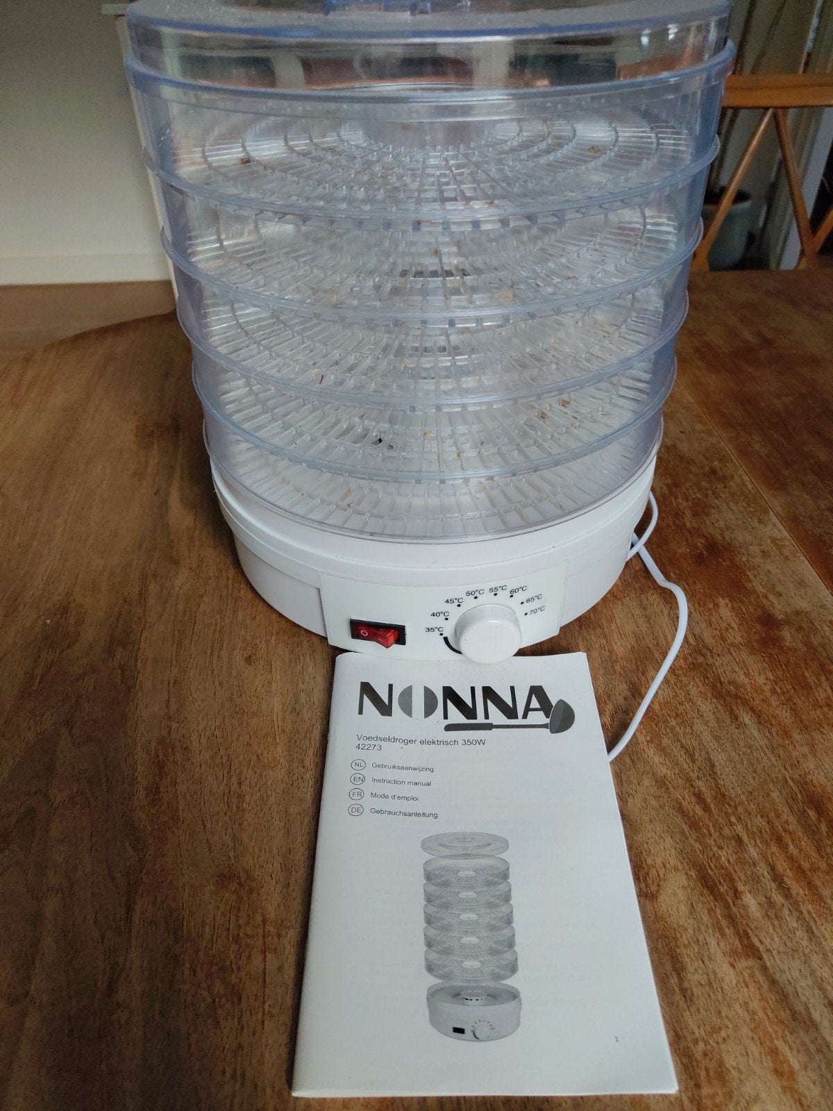 Nonna Voedseldroger Elektrisch 350W - Zo goed als nieuw, Witgoed en Apparatuur, Ophalen of Verzenden, Zo goed als nieuw