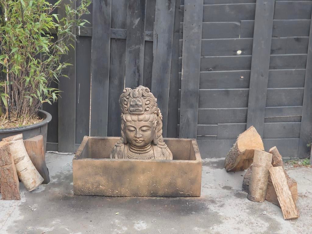 Mooie Geisha oosterse Buddha fontein water ornament beton, Tuin en Terras, Waterpartijen en Fonteinen, Ophalen