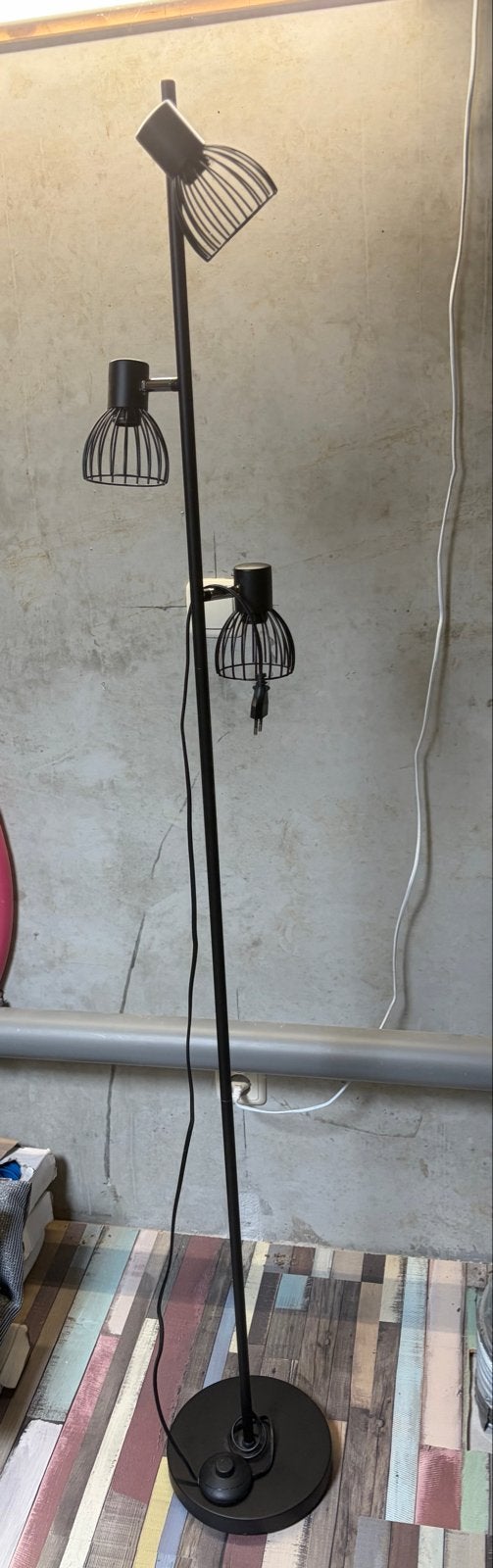 Brilliant staande lamp zwart 3 lichts - Zo goed als nieuw, Ophalen, E14 (klein), Zo goed als nieuw, Metaal