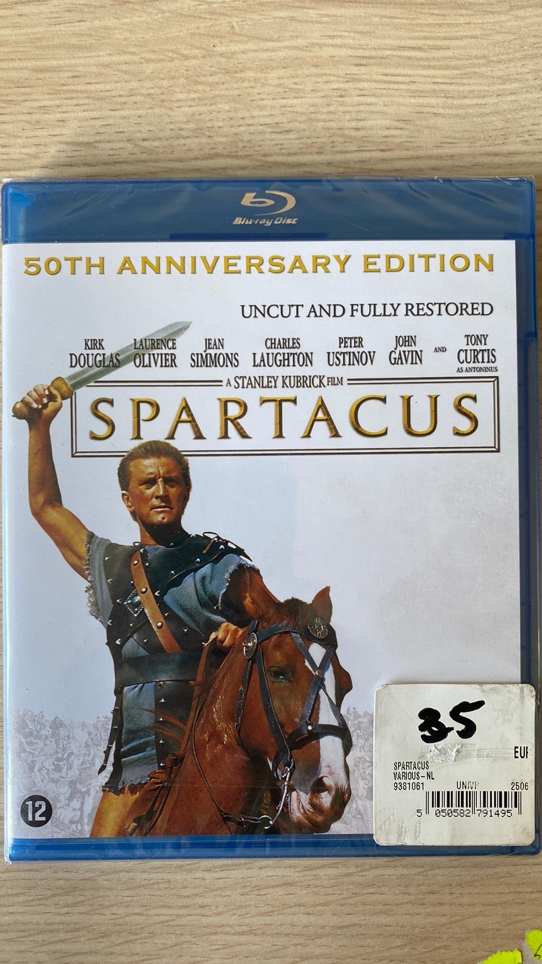 Spartacus blu ray NL versie NIEUW 1960, Cd's en Dvd's, Ophalen of Verzenden, Nieuw in verpakking