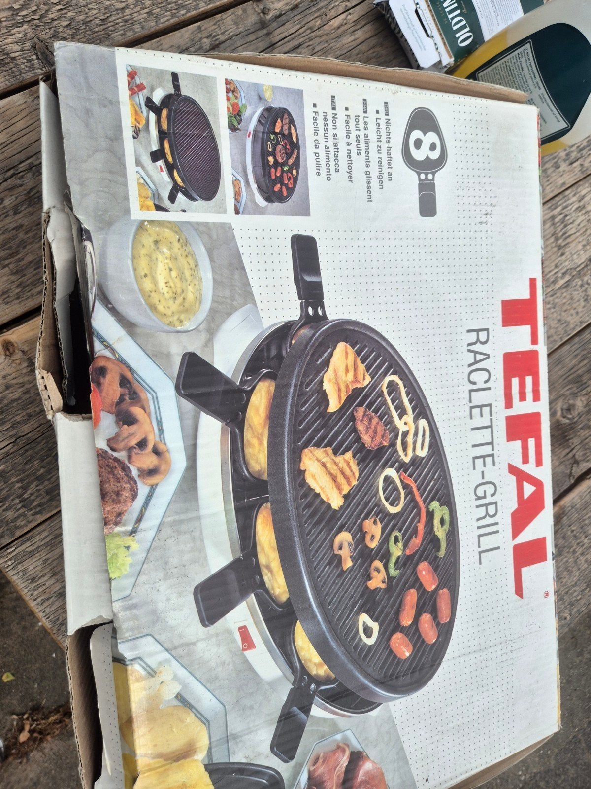 Tefal Raclette-Grill met 8 pannetjes - Nieuw in doos, Ophalen of Verzenden