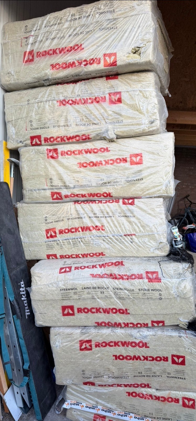 NIEUWE ROCKWOOL ISOLATIE, Ophalen, Nieuw, Steenwol, 15 m² of meer