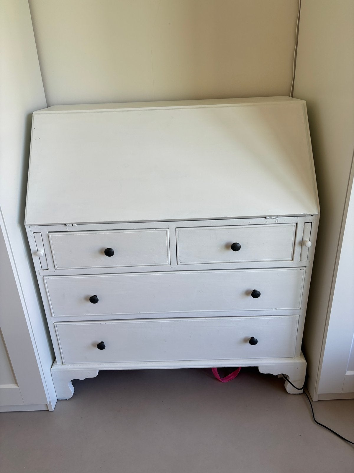 Secretaire bureau wit opbergruimte, Ophalen, Gebruikt, Handgemaakt