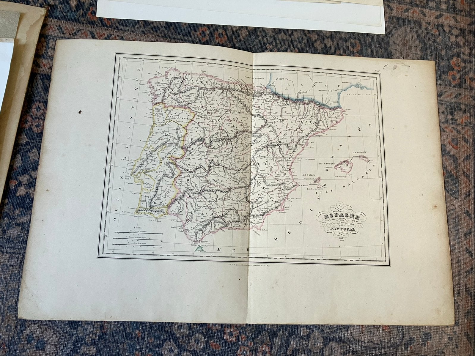 Oude landkaart Spanje en Portugal, Ophalen of Verzenden, 2000 tot heden, Spanje, Landkaart