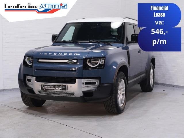 Land rover Defender 3.0 D250 110 Grijs Kenteken 3-Zits Leder, Blauw, Leder, Bedrijf, Diesel