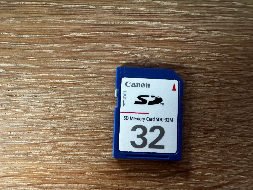 Canon SD Geheugenkaart SDC-32M - 32 MB, SD, Gebruikt, 32 GB, Canon