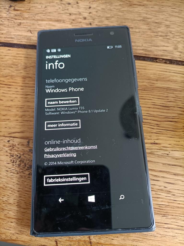 Nokia Lumia 735, Gebruikt, Zwart, Touchscreen, Ophalen of Verzenden