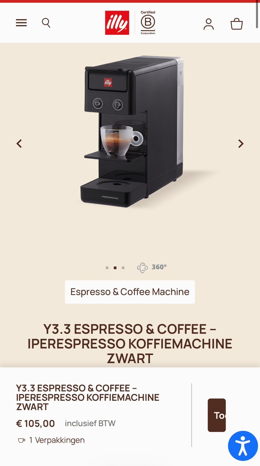İlly İperespresso koffiemachine, Ophalen, Zo goed als nieuw, Koffiemachine