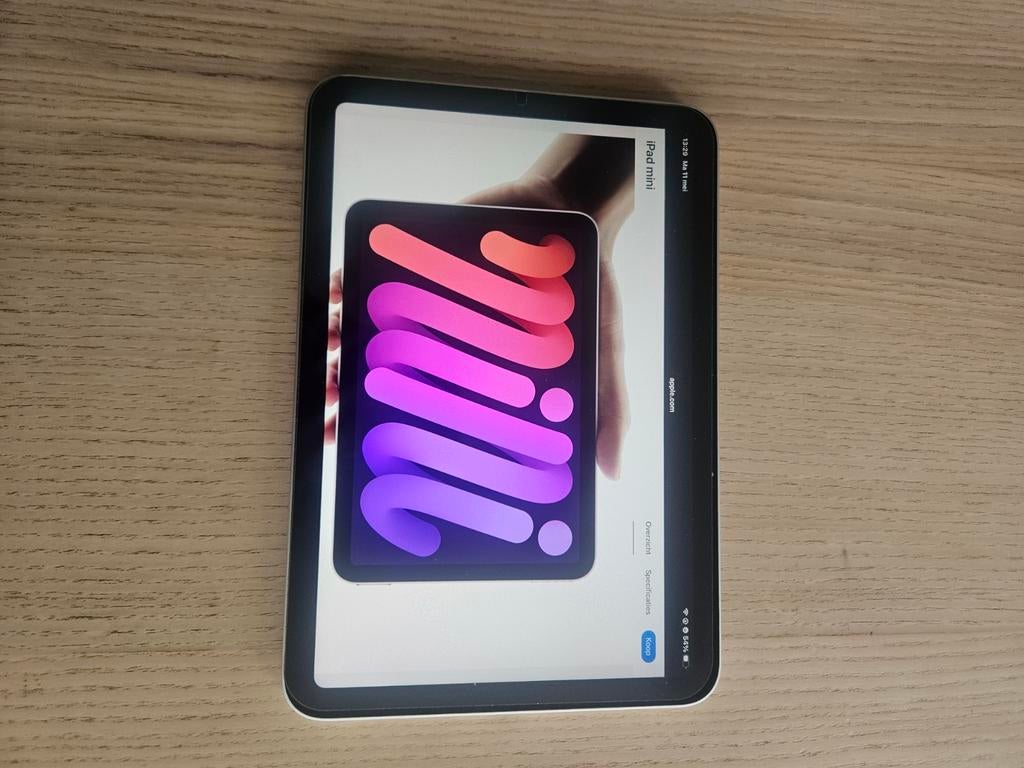 iPad Mini 6e generatie - Zo goed als nieuw, Computers en Software, Apple iPads, 8 inch, Ophalen of Verzenden, Zo goed als nieuw
