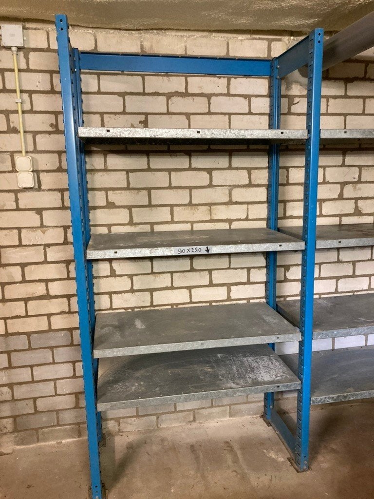 Zware stelling opbergruimte magazijnstelling legbordstelling, Ophalen, Zo goed als nieuw, IJzer