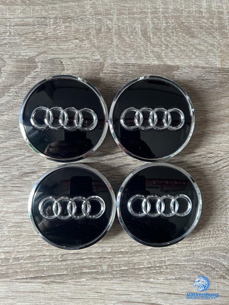 ORIGINELE Audi naafkap naafdop set hoogglans zwart, Auto diversen, Wieldoppen, Gebruikt, -, -, Ophalen of Verzenden