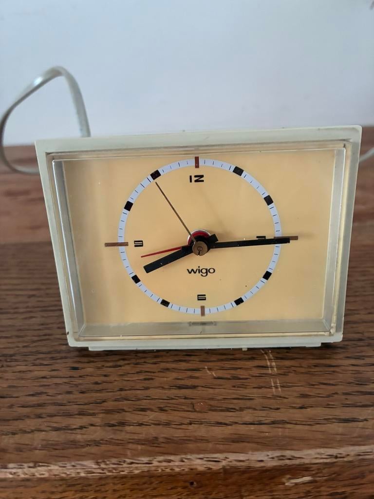 Vintage electrische wekker Wigo, Ophalen of Verzenden, Gebruikt