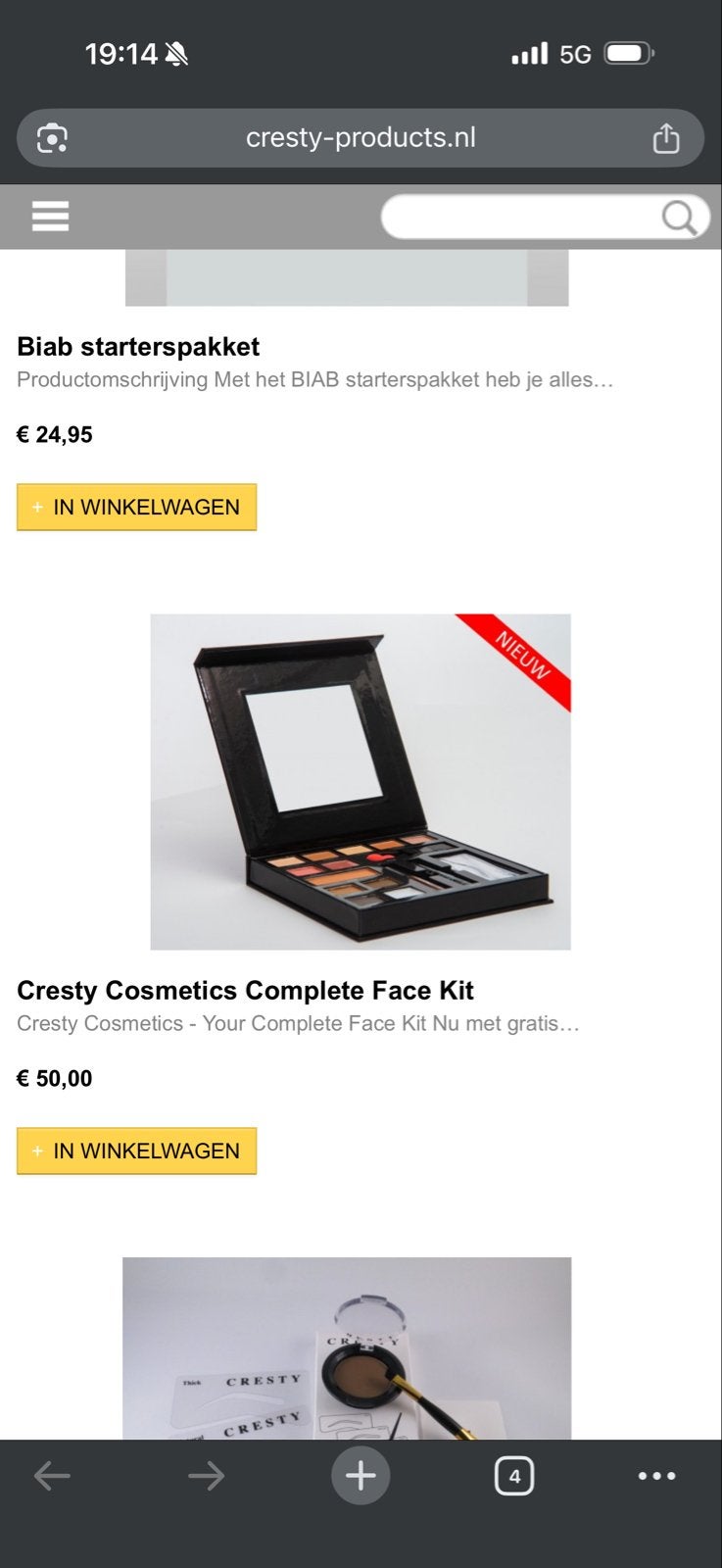 Cresty Professional Cosmetics Make Up Face Kit - Nieuw, Overige kleuren, Gehele gezicht, Nieuw, Ophalen of Verzenden