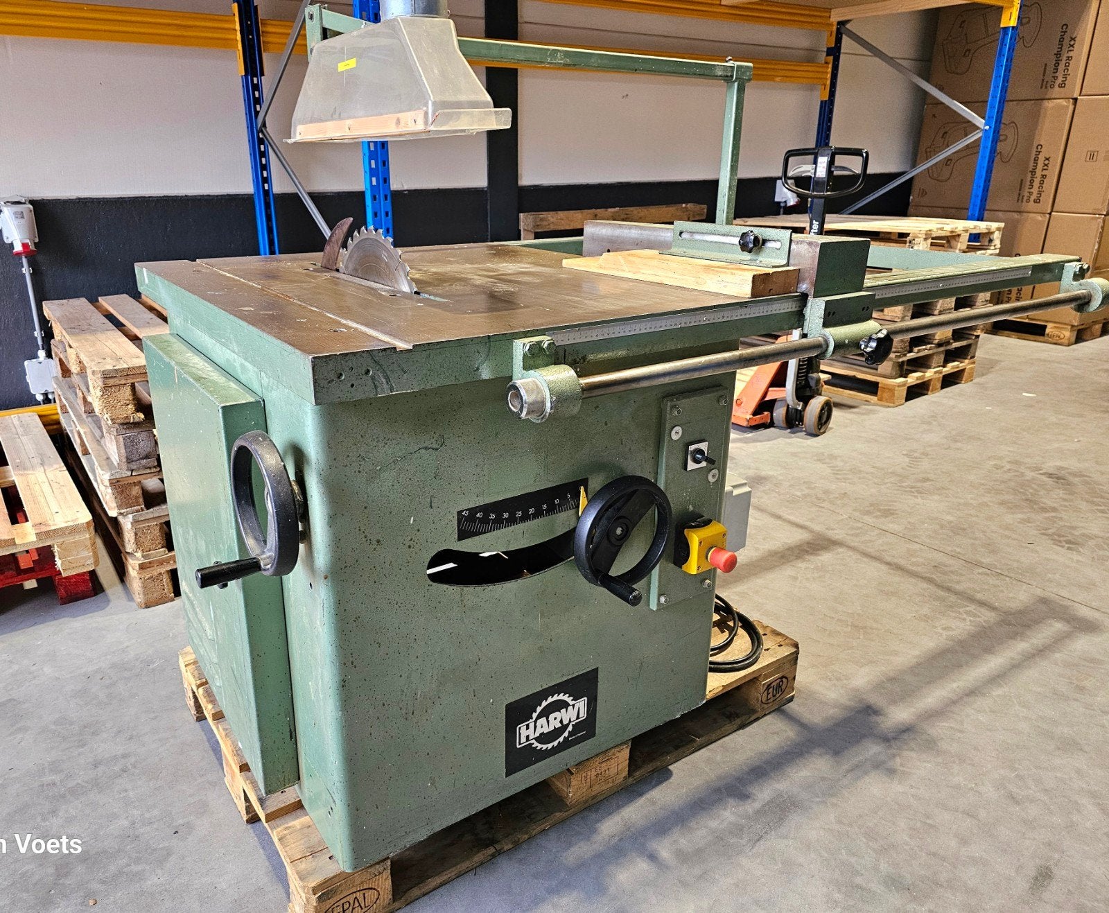 Harwi Cirkelzaag Type 130 met verbreding en noodstop, Doe-het-zelf en Verbouw, Gereedschap | Zaagmachines, Ophalen, 1200 watt of meer