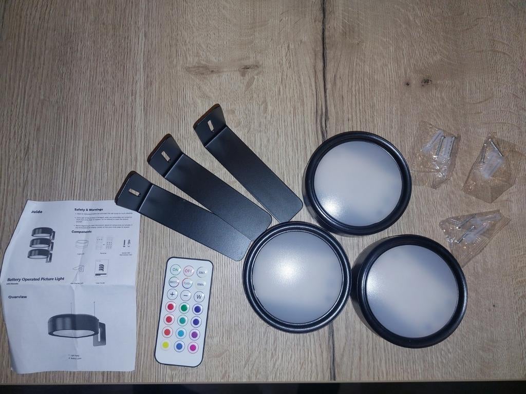 Batterijgevoede Schilderijverlichting met Afstandsbediening, Ophalen of Verzenden, Nieuw, Modern, Functioneel