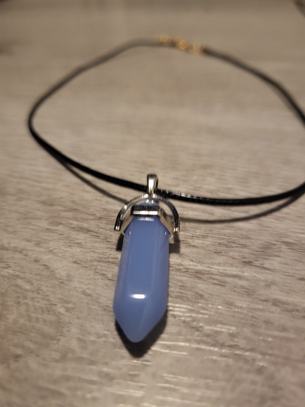 Nieuwe Ketting met Blauwe Kristal Hanger, Overige materialen, Blauw, Nieuw, Ophalen of Verzenden