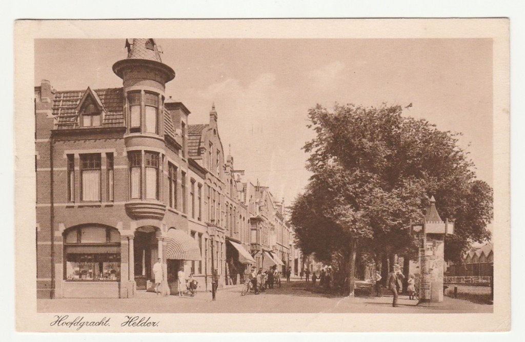 Helder (Den Helder) - Hoofdgracht (kaart gelopen in 1929), Ophalen of Verzenden, 1920 tot 1940, Gelopen, Noord-Holland