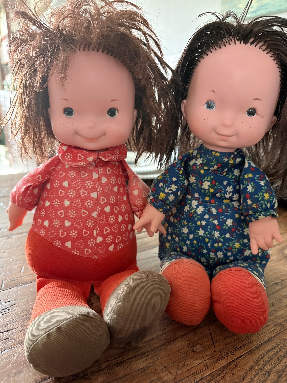 Vintage lapsitters poppen, Fisher price jaren ‘70., Ophalen of Verzenden, Gebruikt, Overige typen