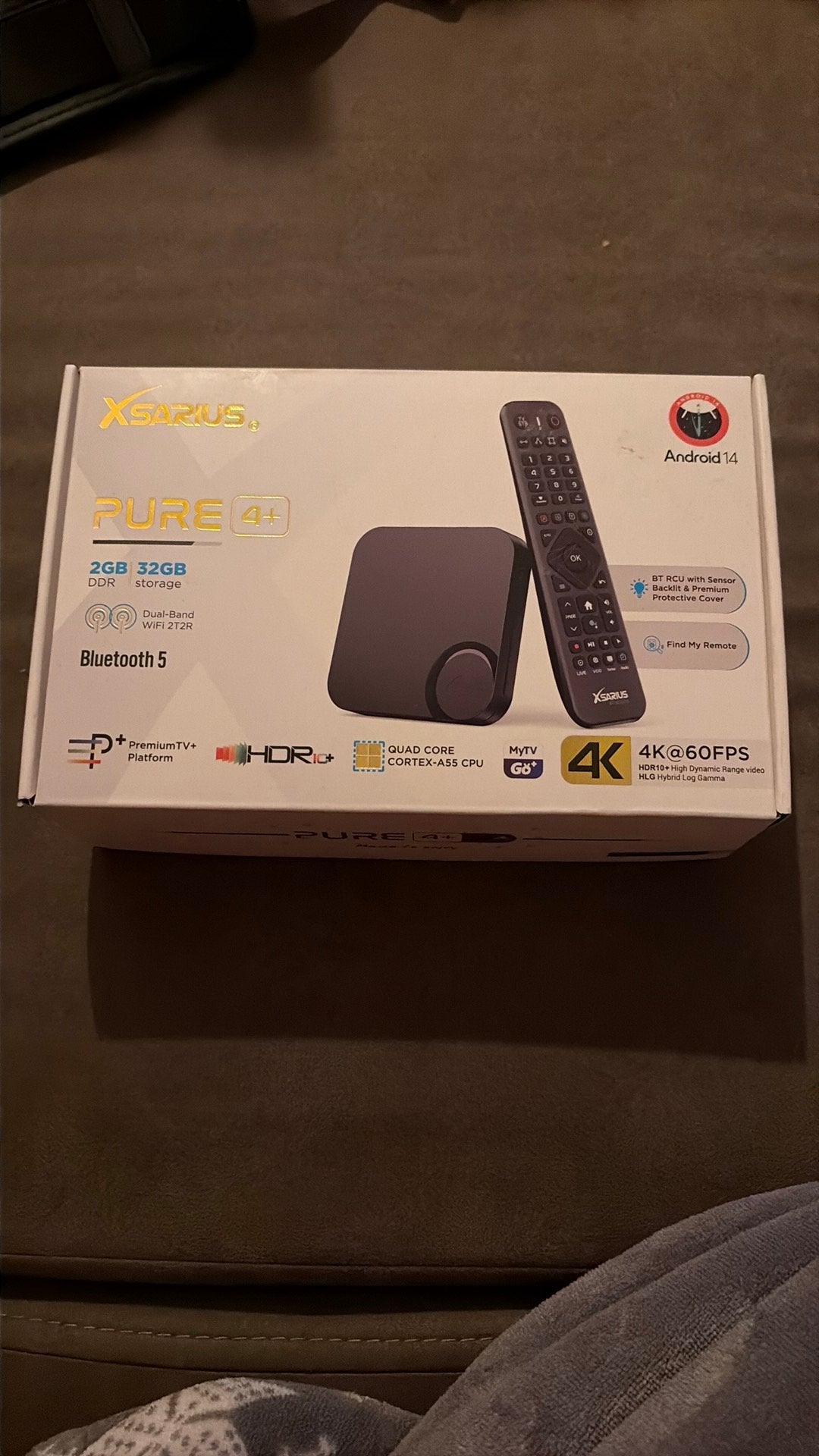 Xgarius Pure 4+ Android TV Box 4K HDR10+ Media Player, Ophalen of Verzenden, Nieuw, HDMI, Minder dan 500 GB