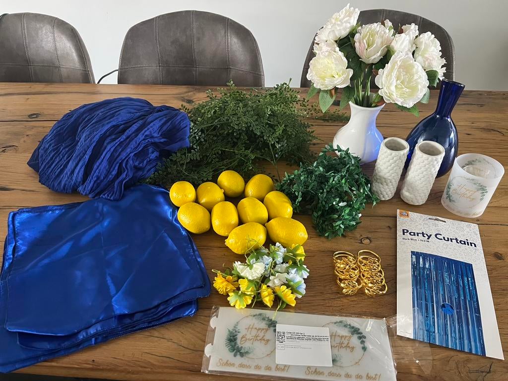Diverse spullen voor 21 dinner “dolce vita”, Ophalen of Verzenden, Zo goed als nieuw, Versiering, Verjaardag