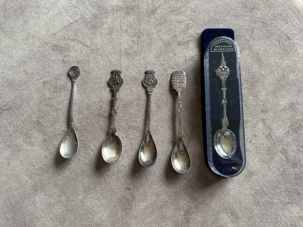 5 theelepeltjes uit Vlaardingen, Verzenden, Rvs of Chroom
