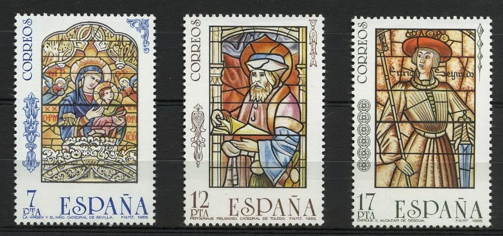 SPANJE ~ GLAS IN LOOD ~ 1985 ~ Postzegels, Verzenden, Postfris, Overige thema's