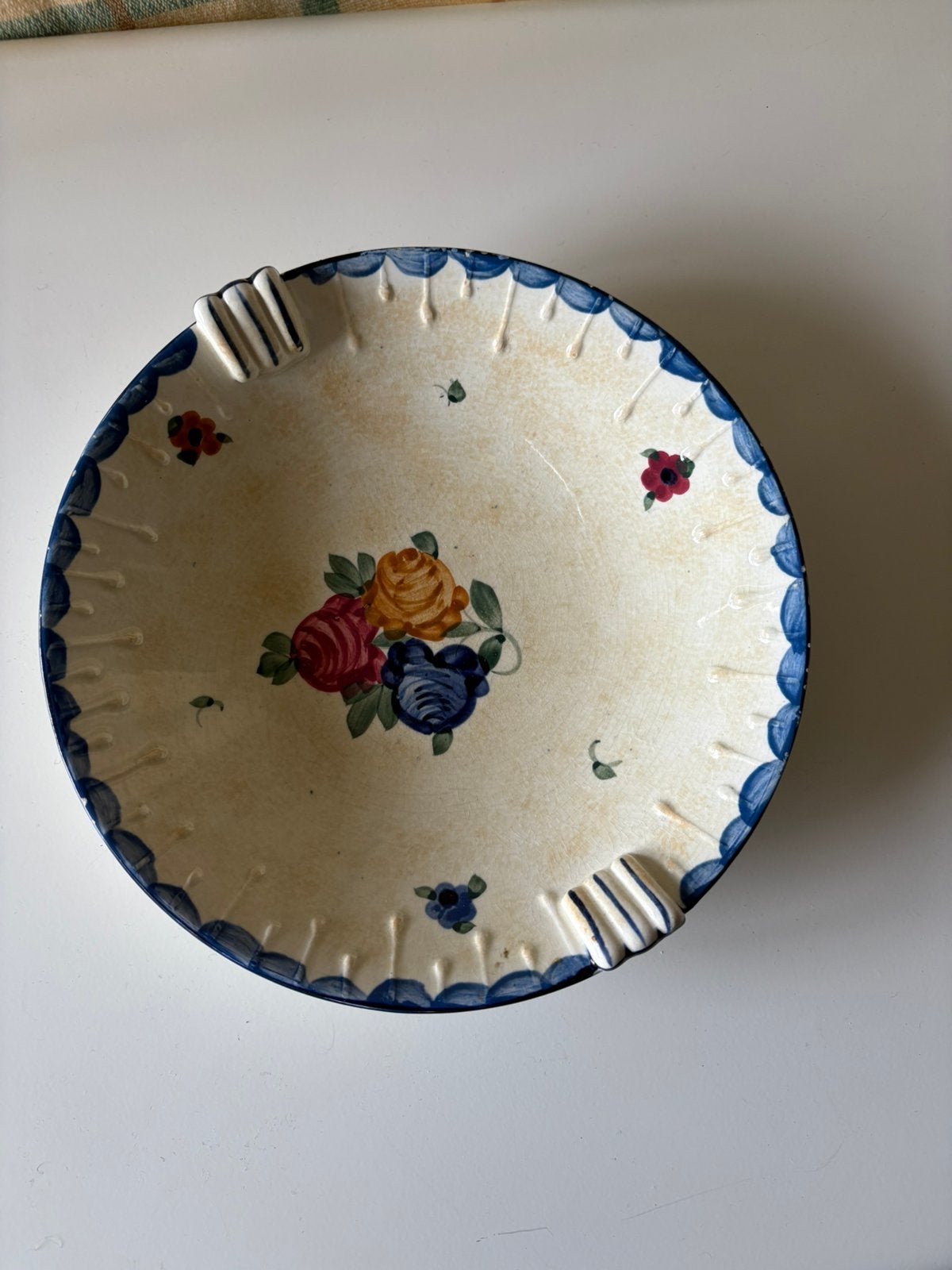 Schaal hand beschilderd, Antiek en Kunst, Ophalen of Verzenden