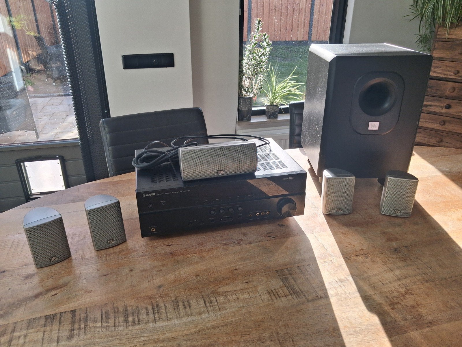 JBL 5.1 Home Cinema Set met Yamaha Receiver, Overige merken, Gebruikt, 70 watt of meer, Ophalen of Verzenden