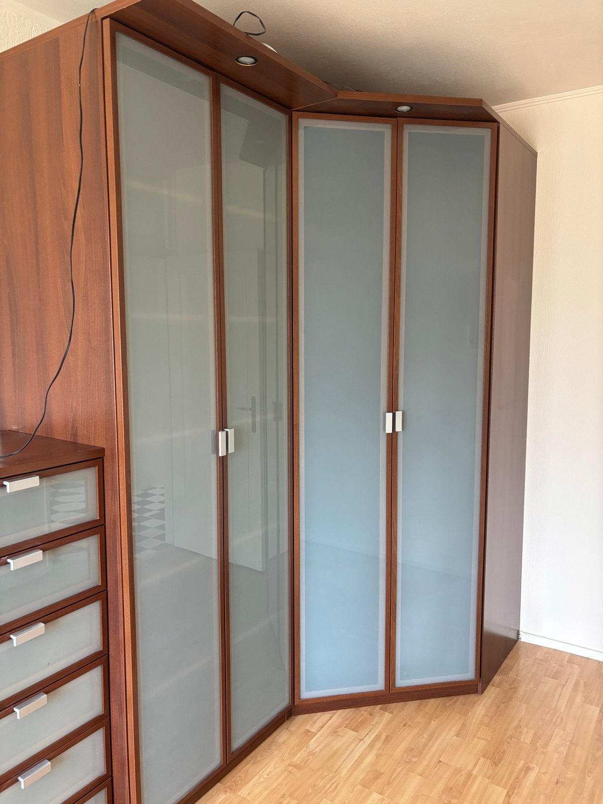 Grote hoek kledingkast met lades en kleine kast, Huis en Inrichting, Ophalen, 200 cm of meer, 75 cm of meer, Zo goed als nieuw