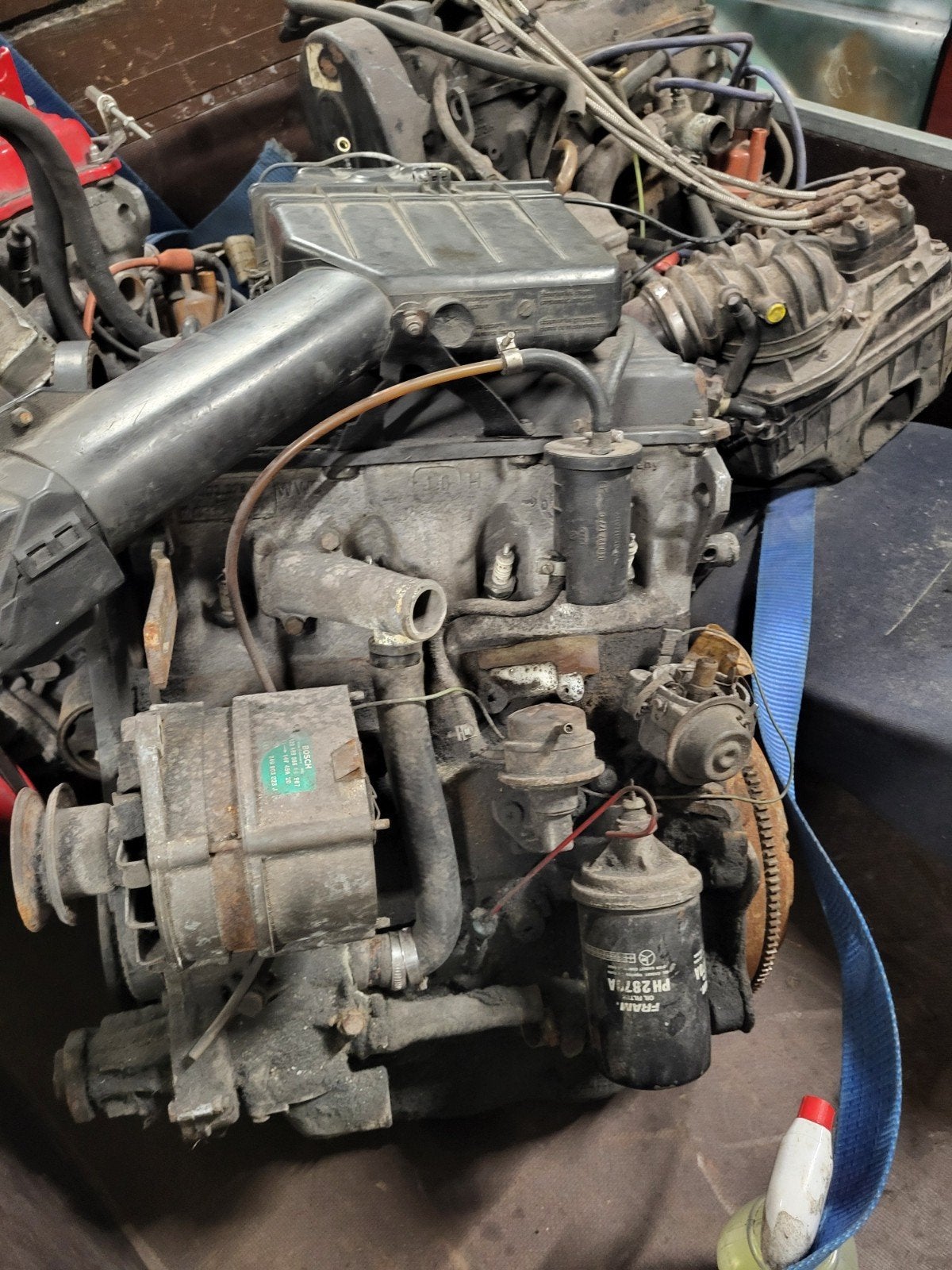 Golf1, 1.5 jb motor compleet met carburateur., Ophalen, Gebruikt, Volkswagen
