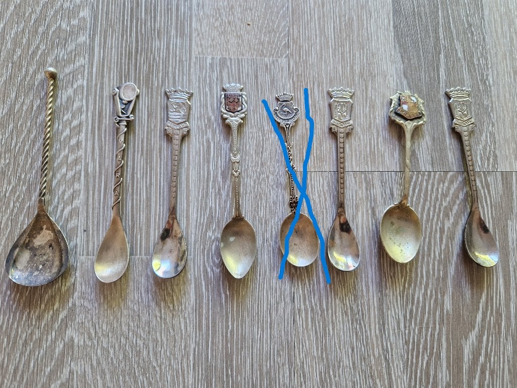 Uitzoeken uit verzameling theelepeltjes, Ophalen of Verzenden