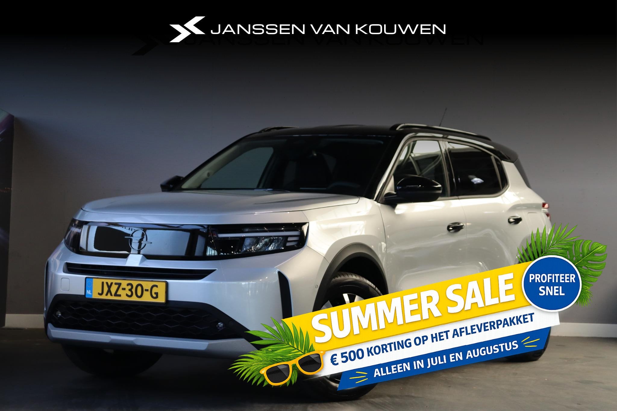 Opel Frontera 1.2 Turbo Hybrid GS 145PK Stoel-Stuur-Voorruit, Stof, 1199 cc, 7 stoelen, Origineel Nederlands