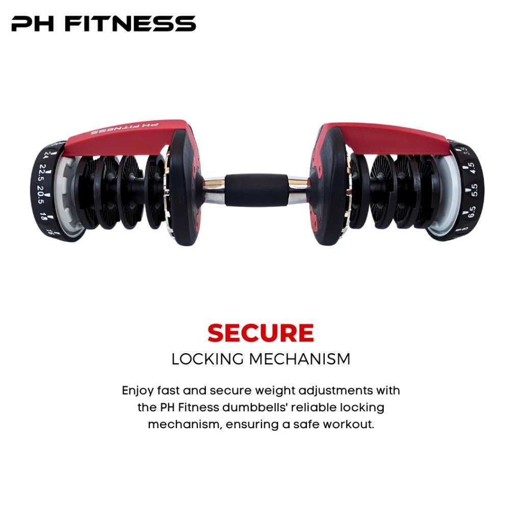 REFURBISHED DEAL PH Fitness - 2x 24KG Verstelbare Dumbbells, Dumbbell, PH Fitness, Nieuw, Ophalen of Verzenden