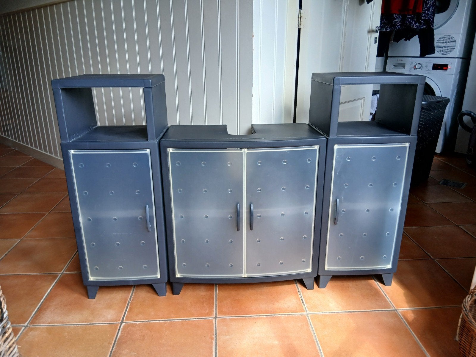 Allibert vol kunststof wastafel kasten set, Ophalen, 50 tot 100 cm, Minder dan 100 cm, Wasbak of Wastafel