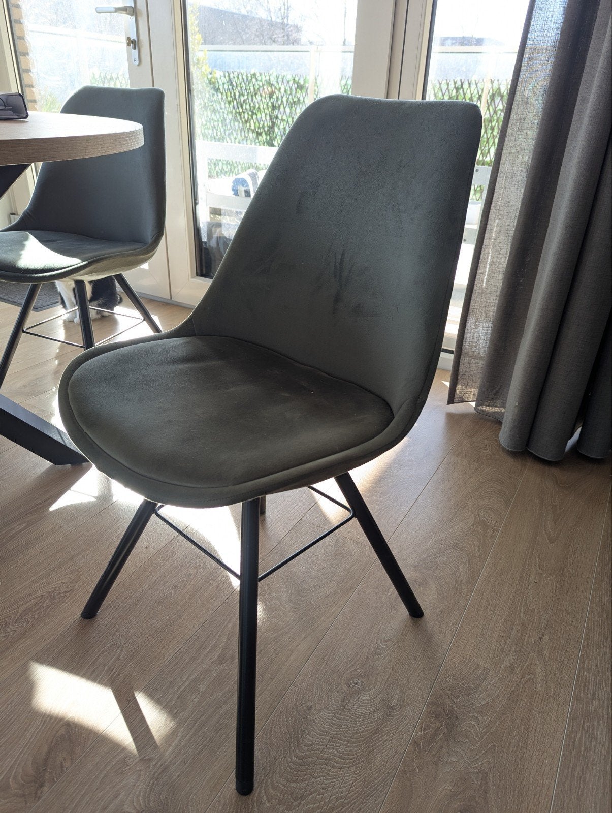 Eettafel stoelen 4 stuks, Huis en Inrichting, Stoelen, Gebruikt, Vier, Stof, Overige kleuren, Ophalen