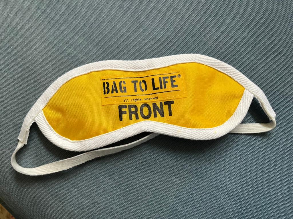 Bag to life slaapmasker gemaakt van reddingsvesten, Ophalen of Verzenden, Zo goed als nieuw