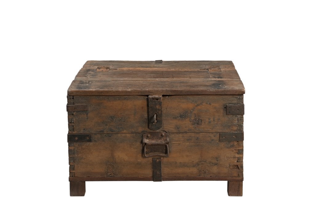 Antieke Kist / Legerkisten, Hout, Meerkleurig, Nieuw, Ophalen of Verzenden