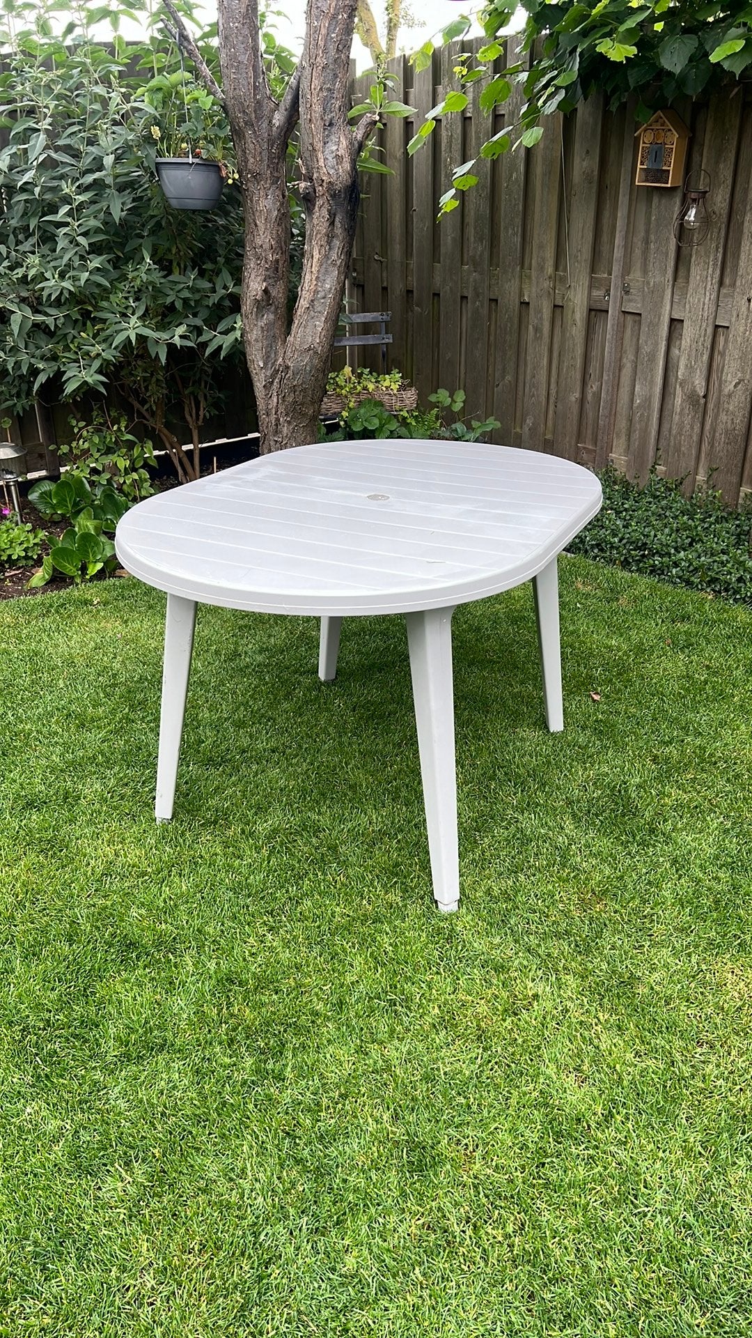 Tuintafel, Ophalen, Gebruikt, Ovaal, Kunststof