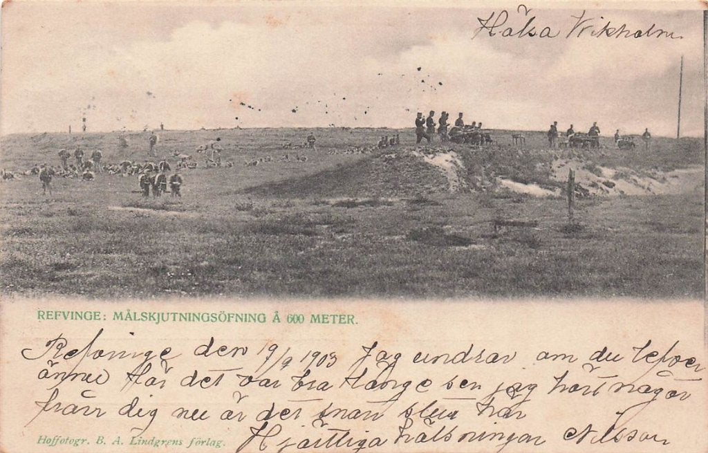 703-171-047 Sweden Refvinge, Ophalen of Verzenden, Voor 1920, Overig Europa