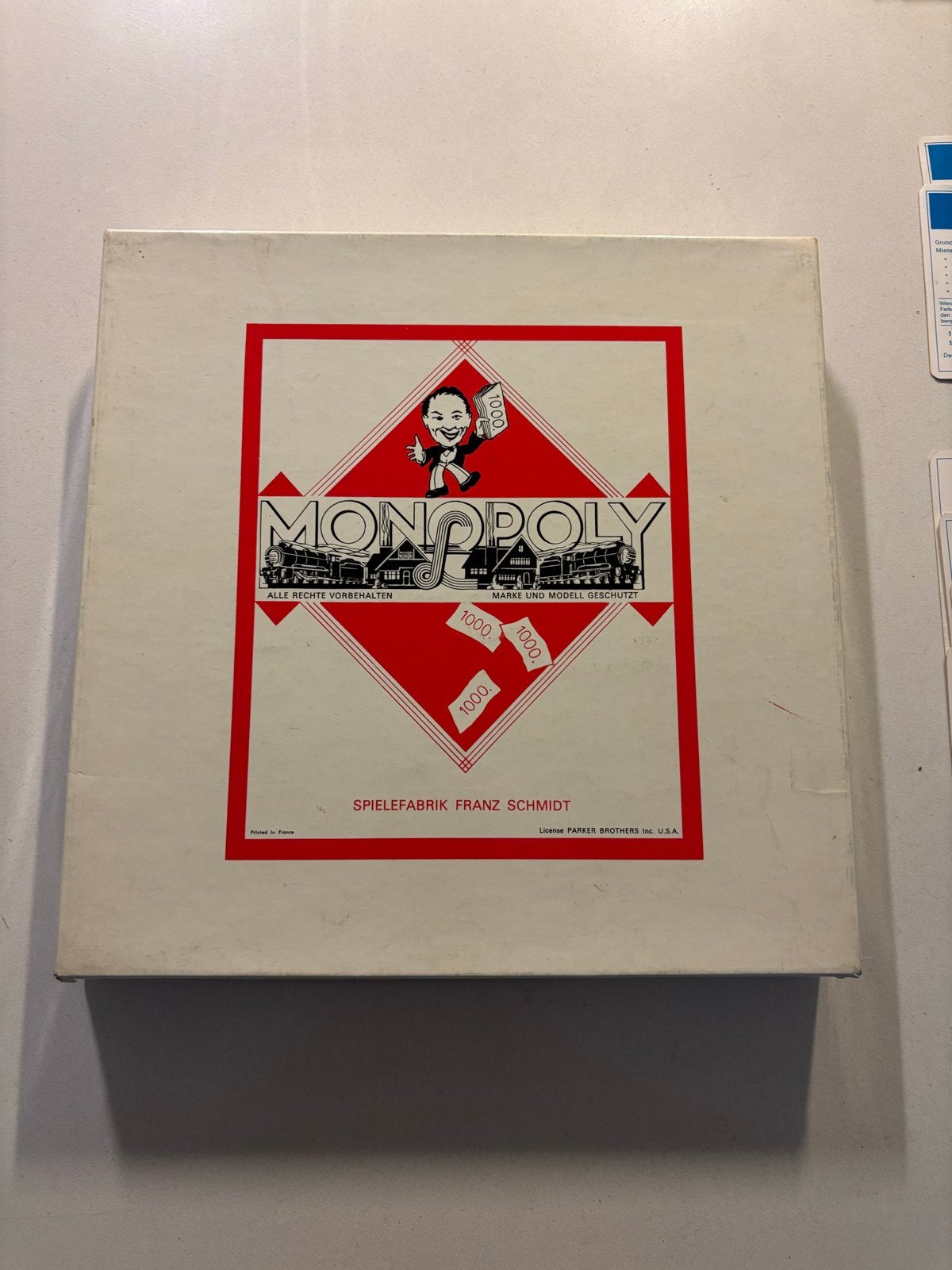 Vintage Monopoly Bordspel - Duitse Uitgave (DM), Vijf spelers of meer, Ophalen of Verzenden, Gebruikt