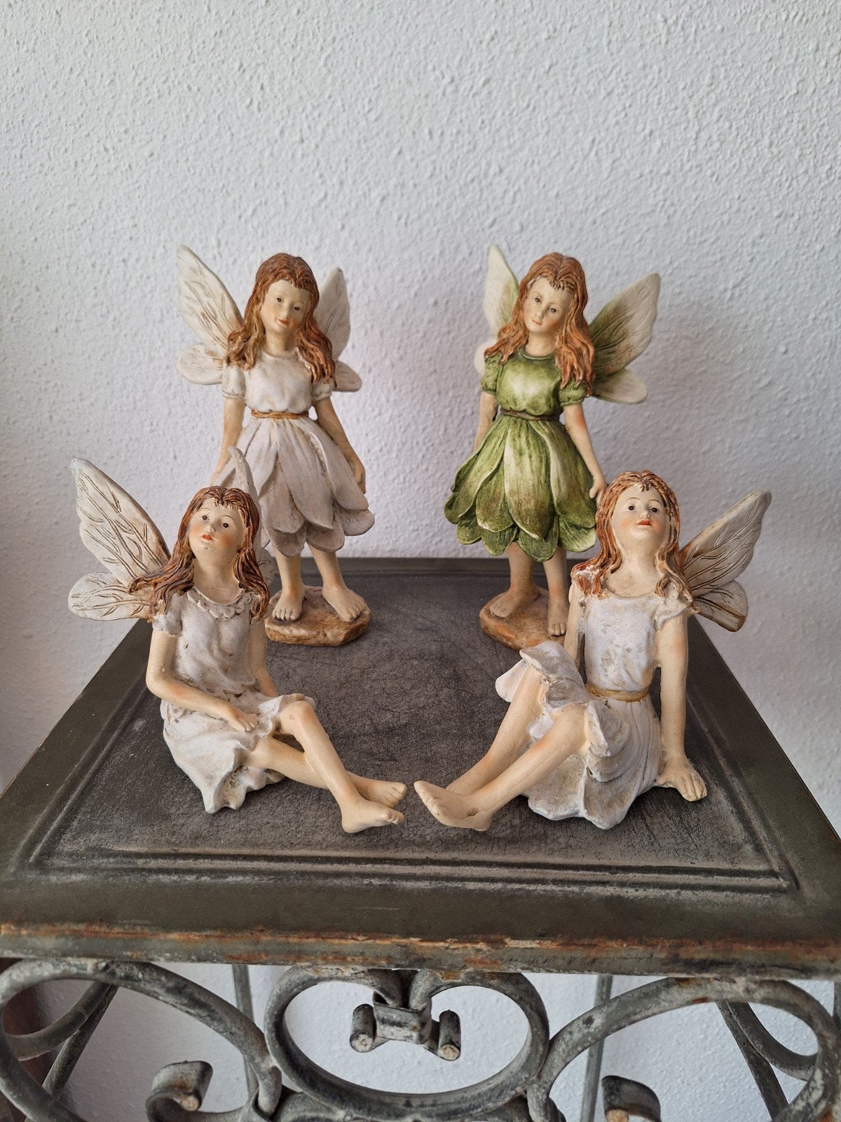 Set van 4 decoratieve elfjes/feeën beeldjes, Ophalen of Verzenden